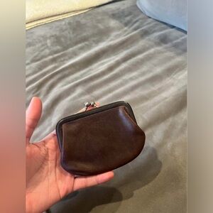 Coach Vintage Leather Double Kisslock Framed Coin Purse